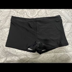 Bathing suit black bottoms boy shorts style 2XL